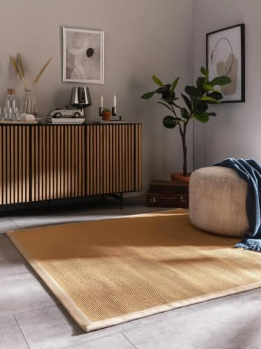 benuta Nest Sisal Naturfaser Teppich Sana - Beige 200x200 cm - Robuster Teppich für Esszimmer & Wohnzimmer - 100% Sisal Naturfaser - Zeitloses Design