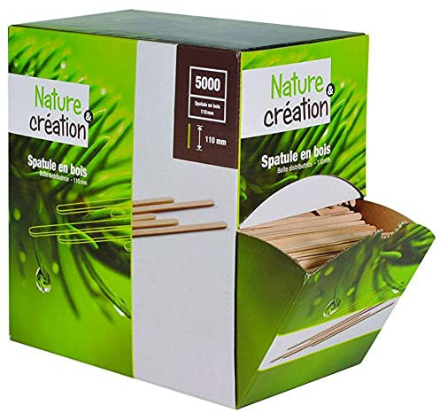 Générique 5000 Agitateurs en Bois pour Boissons Chaudes, spatules écologiques 11cm, en Boite distributrice, différents conditionnements (5000)