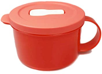 Tupperware CrystalWave MicroTup Tasse à soupe pour micro-ondes Rouge clair 460 ml