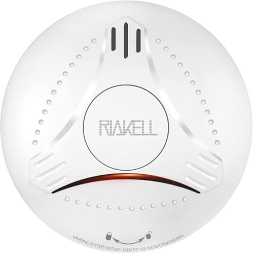 RIAKELL Rauchmelder 1er Set, Feuermelder 10 Jahre Batterie, 85 dB Horbarer Alarm, 14604 geprufter, FamilieRauchwarnmelder Feuermelder mit Fotoelektrischem Sensor