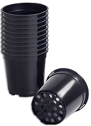 Wohnkult 20 x Anzuchttopf Pflanztopf H 7 L schwarz Ø 22 cm x 25,5 cm Blumentopf Blumenkübel Pflanztöpfe