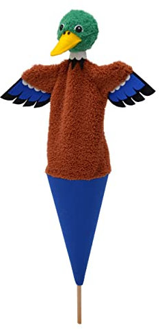 Marionette Handpuppe Tierhandpuppen Erpel Ente 53 cm, Ideal für Puppentheatre und Rollenspiele, für Kinder Baby Jungen Mädchen