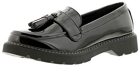 Apache Kyra Womens Flat Shoes Black 4 UK