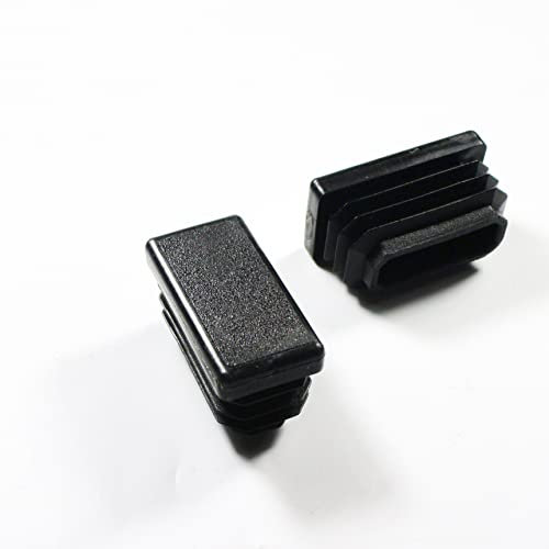 ajile - Embout rectangulaire pour Tube de Dimension 40x20 mm et d'épaisseur 1,0-3,0 mm Noir - 4 pièces - EPH114