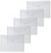 HERMA 20051 Dokumententaschen A5 transparent weiß, 5 Stück, kleine Sichttaschen Umschläge mit Druckknopf, Briefumschläge aus Plastik für Schule, Uni, Büro, Reise