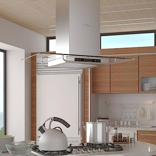 ZEYUAN Campana extractora para Cocina Isla con Pantalla LCD, Extractor Cocina,