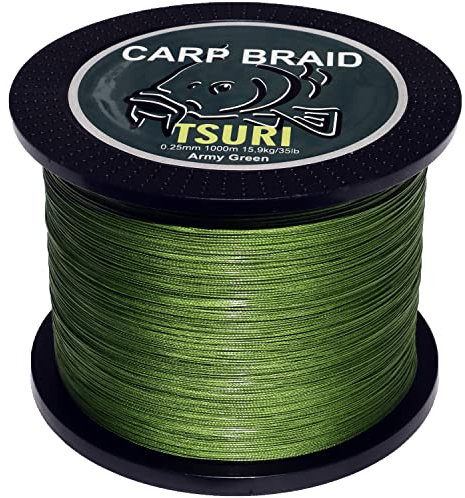 Fil de Peche Carpe Tresse Nylon Tête de Ligne Transparent Ultra Resistant monofilament (Tresse, 300m - 25/100-15,9kg)