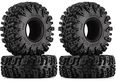 INJORA 1.0 Reifen - S5 Swamp Claw Mud Terrain Reifen für TRX4M AX24 SCX24 FCX24 1/18 1/24 RC Crawler Auto, 64 * 24mm, T1019
