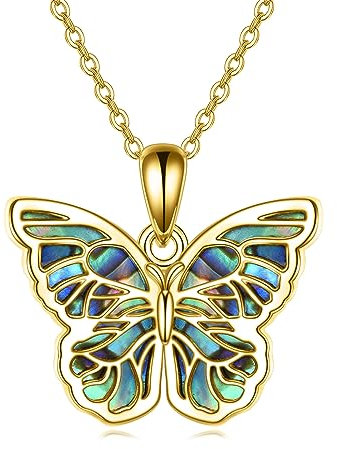 URONE Butterfly Necklace For Women 925 Sterling Silver Exquisite Butterfly Pendant Jewellery Birthday Gift For Women Wife Mother