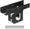 sourcing map 2pcs Corner Brackets, 3-Way T Brackets for 4 x 4 (Actual:3.5 Inch) Post Bracket for Patio Hardware Kit, Black