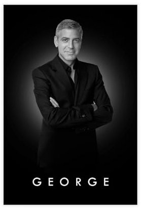 THEGIS Schauspieler George Clooney Leinwand-Poster, Schlafzimmer, Dekoration, Sport, Landschaft, Büro, Raumdekoration, Geschenk, ungerahmt, 50 x 75 cm
