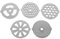 VINTORKY 8pièces Plaques De Hachoir À Viande Acier Inoxydable Accessoires Pratiques Pour Hachoir À Viande Résistantes Corrosion Et Faciles À Nettoyer