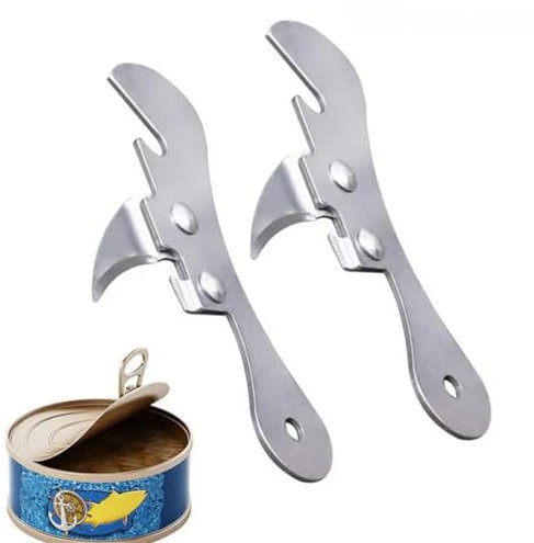 PHCOZY 2 Pcs Abrelatas Abrelatas Abrelatas Abrelatas Caja Abrelatas Manual Abrelatas Sencillo Abrelatas Acero Inoxidable Abrelatas Multi Función Abrelatas Abrelatas Gadgets de Cocina