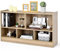 SOARS Bibliothèque pour enfant avec 5 compartiments ouverts, étagère à jouets, rangement pour livres et jouets, étagère pour chambre d'enfant, 111 x 30 x 61,5 cm, naturelle