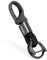 WardWolf D-Clip Karabiner Schlüsselanhänger aus Zinklegierung, Autoschlüsselanhänger mit Upgrade Anti-Verlust, Schlüsselbund mit 2 Ringen, Geschenk für Frau, Mann, Freunde,Schwarz
