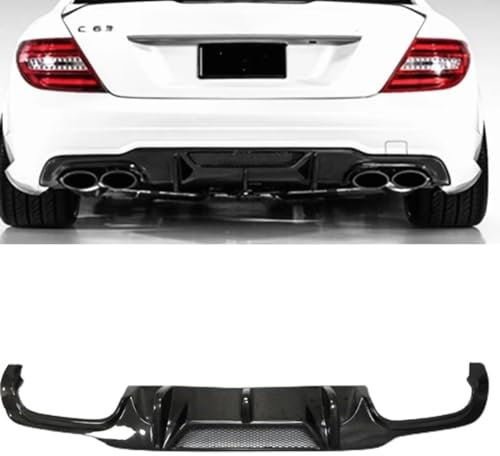 THOMIX Auto Heckstoßstange Diffusor für Mercedes Benz W204 C63 AMG 2012 2013 2014 2015,Spoilerlippe Heckdiffusor,Auto Heckspoiler Heckstoßstange Lippe Hecklippe des Fahrzeugs Auto Zubehör
