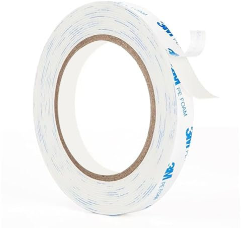 Koyigo Double Sided Adhesive Tape, 1600T PE Foam Waterproof Mounting Tape for Heavy Objects, Object Fixing, Paintings, Office, LED Lights (10mm x 3M)