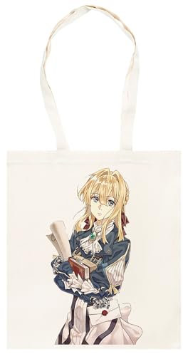 Violet Evergarden Character Totebag Unisexe En Coton Beige Shopping
