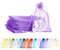 MORAINJAY 100 Pezzi Sacchetti Organza,9x12cm Viola Chiaro Sacchetti Organza Regalo,Borse Organza con Coulisse,Sacchetti Confetti per Matrimonio,Bomboniere,Caramella,Gioielli