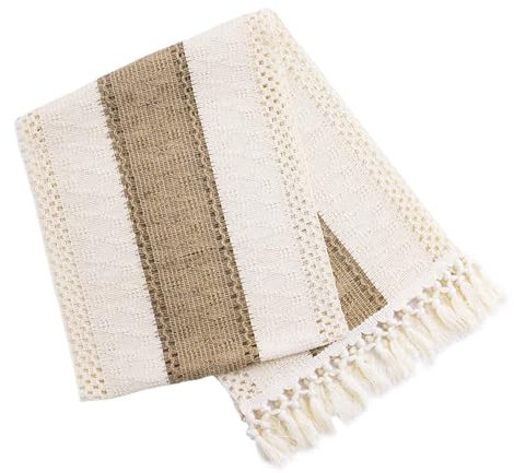 Camino De Mesa Tejido De 1 Pieza, Camino De Mesa con Borlas, Decoración De Mesa, Accesorios para El Hogar, Mantel Boho, Mantel De Algodón Y Lino