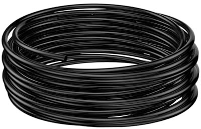Pawfly Aquarium Airline Tubing 25 m Standard 4-6 mm Tubing for Fish Tank Air Pump Flexible Kink-Resistant Pure PVC Hose for Aquarium Garden Terrarium Pond, Black