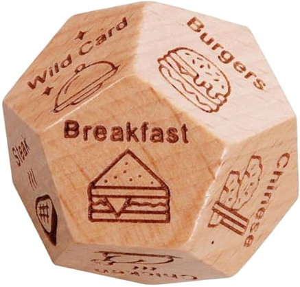 Essenswürfel Aus, Food Decision Würfel, Date Night Food Decision Würfel, 12 Lebensmittelauswahl Würfel Für Paare, Lebensmittel Entscheidungswürfel, Date Night Dice With 12 Food Patterns