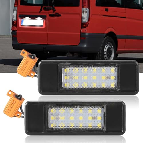 Erato LED Kennzeichenbeleuchtung, CanBus fehlerfrei, für 106 1007 207 308 3008 406 407 508 Expert III RCZ C2 C3 C4 C5 C6 C8 DS3 Jumpy SWBH1