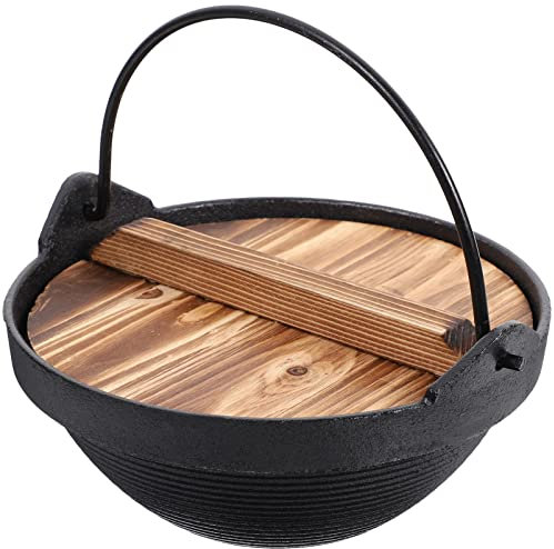 Cabilock 1satz Gusseisen Suppentopf Mit Schraubengewinde Praktische Antihaftbeschichtete Kochutensilien Für Für Japanische Und Hochtemperaturkochen