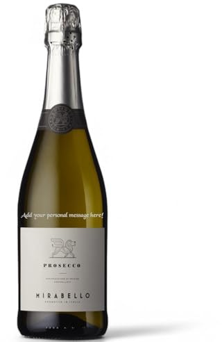 Personalised Mirabello Prosecco Gift for all occasions, Customised Engraved Prosecco Bottle, Custom Engraving, Premium Alcohol Gift Ideas 75cl