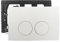 Flush Actuator Plate Compatible with Geberit Delta 21,Toilet Tank Wall Mount Dual Flush Valve Push Button Plate 115.125.111,White