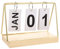 Housoutil Countdown-kalender Mini Klein Großer Schreibtisch Stehender Kalender 2023 Und Büro Tag Desktop-kalender Schreibtischkalender Tischkalender 2023 Dekorativ Golden Eisen
