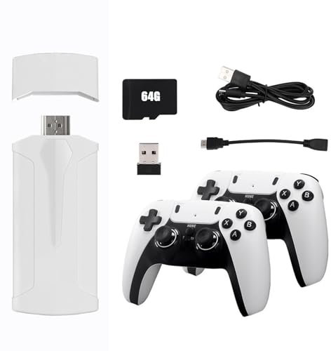 7JI Console gioco retrò wireless,Console Retro Game,20000+retro videogiochi,Plug &Play HDMI per TV con 2 controller wireless,Supporta 23 simulatori preinstallati,Il miglior regalo per adulti/bambini