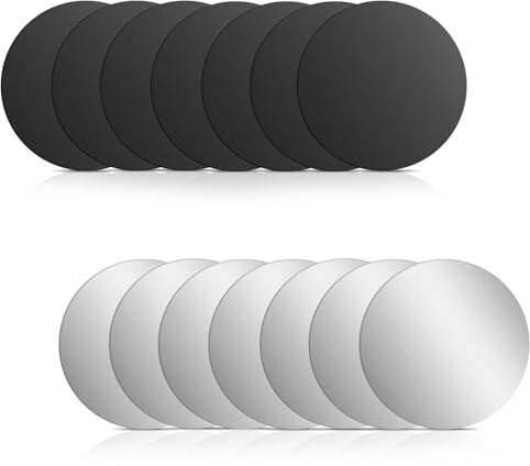 LXUEJIE 14Pcs Metal Plate for Phone Magnet, Round Plates for Magnetic Mount, Round Phone Metal Plate for Magnetic Car Mount Phones Holder Back Magnet Stickers