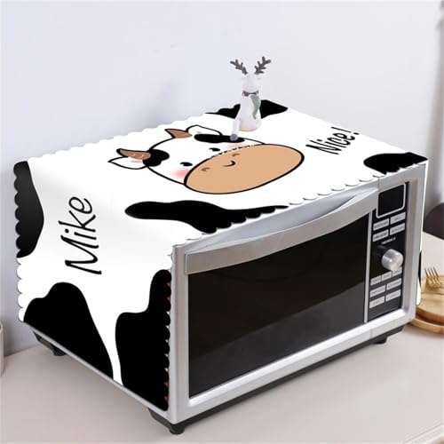 Universal Microwave Dust Cover - Protective Decorative Dust Proof Cover for Home Kitchen (Milk Cow, 35 * 100cm)