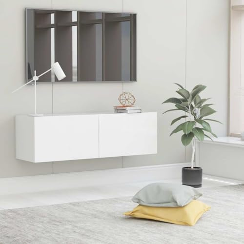 Generico Mobile Porta TV Bianco 100x30x30 cm in Legno Multistrato,Bianco,16.54kg,801481