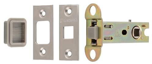 Ironmongery Solutions® Magnetic Tubular Latch, Quiet Operation, for Internal Doors, Residential and Light Commercial Use (Satin Stainless Steel, Square)