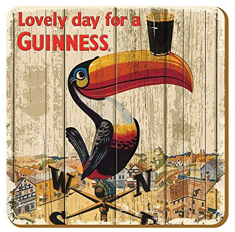 McLaughlin's Irish Shop Guinness Untersetzer Toucan auf der Wetterfahne