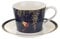 Sara Miller for Portmeirion Chelsea Cup and Saucer, Ceramic Navy, 230 x 185 x 95 cm