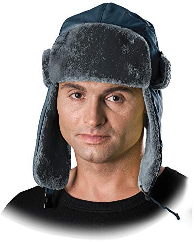 REIS Piloten Pelzmütze Fliegermütze Fellmütze Wintermütze Pilotenmütze GRAU (CZOEXTREME)