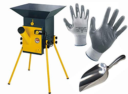 Nuovo Ercolino Molino Elettrico 1500 Watt Interamente in Acciaio. Ideale per Spezzati, Cereali, Pannocchie, Fave Secche. 2 Omaggi