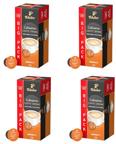 Tchibo Cafissimo Caffè Crema Kaffeekapseln, 4 x 30 (120er Pack)