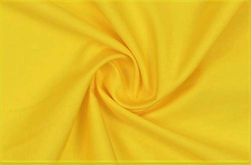 1 Meter Jersey Baumwolljersey uni Farben, 220g/m², Öko-Tex Standard 100, Stoffe, 330g/lfm (5011 Zitrone)