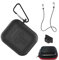 AICEK Hülle Kompatibel mit AirPods Silikon Schutzhülle für Apple AirPods 1 & 2 Silikonhülle Aufladen Case Zubehör mit Anti-Lost Strap,Ohrhaken,Karabiner,Halterclip,Kopfhörer Tasche Schwarz