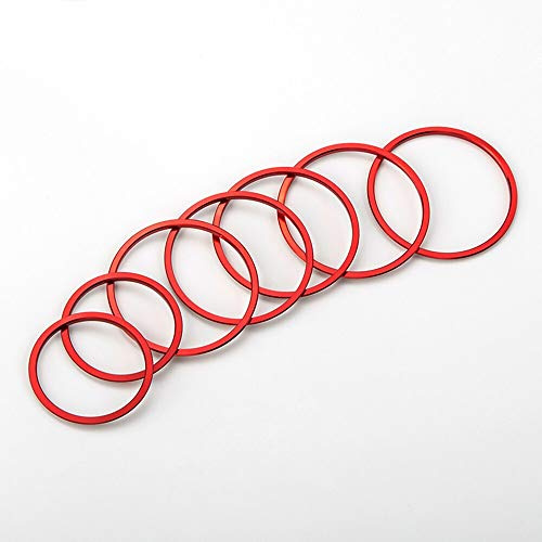 Rejilla de ventilación, decoración de aire de salida de aire, anillos de ventilación de aleación de aluminio, color rojo