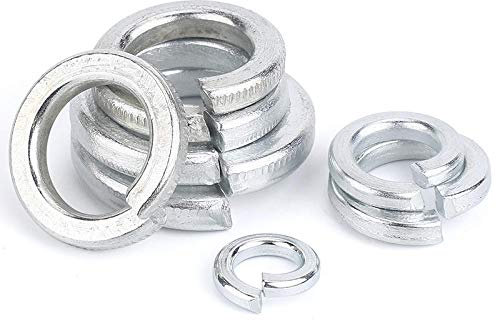 Arandela elástica de zinc blanco, arandela elástica galvanizada de hierro, arandela abierta elástica de alta resistencia, M2M3M4M6M8M10-M24-M5 (500 tabletas)