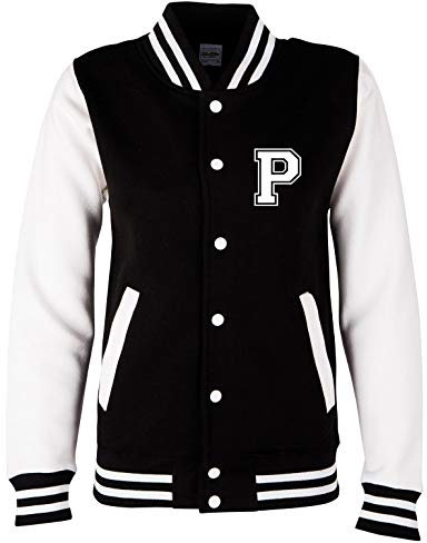 EZYshirt® Personalisierte Kinder College Jacke mit Initiale College Jacke Kinder | Jungen & Mädchen Baseball Jacke