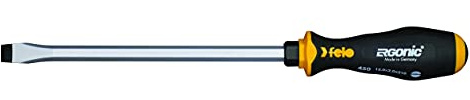 Felo Schraubendreher Ergonic 450, mit durchgehender Klinge und Schlagkappe 12,0 x 2,0mm, Griff mm: 112 x 39, Schlitzschraubendreher