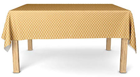 Nydel Tischdecke Gatsby mit Acrylbeschichtung, Gelb, 160 x 200 cm