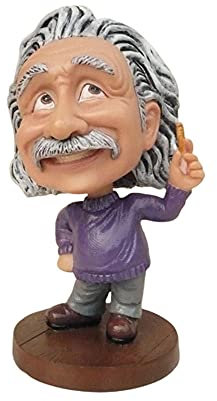 YGAKX Home Decor Modern Art Statue Einstein schüttelt seinen Kopf Puppe, Wissenschaftlerpuppe, Autopuppe, Autodekoration Ornament Pendel