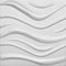 Eurodeco 3D Wandpaneele Dekoren Wandverkleidung Deckenpaneele Platten Paneele Wanddeko Wandtattoos POLYSTYROL MATERIAL STYROPOR ARTIG 3D 6m²-24PCS Wave White 3mm Stärke